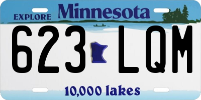 MN license plate 623LQM
