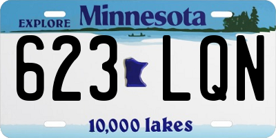 MN license plate 623LQN