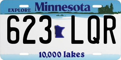 MN license plate 623LQR