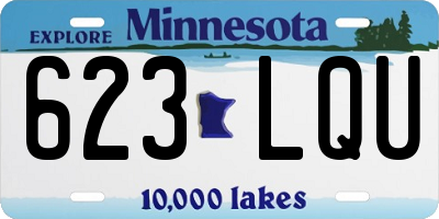 MN license plate 623LQU