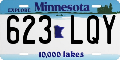 MN license plate 623LQY