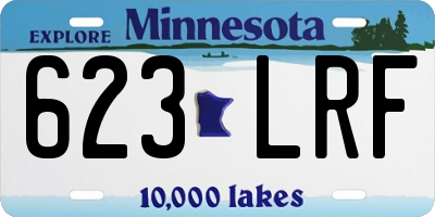 MN license plate 623LRF