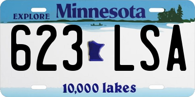 MN license plate 623LSA