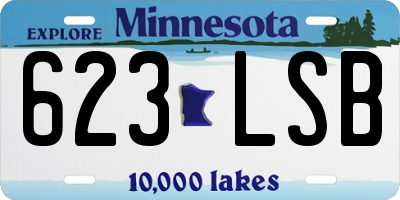 MN license plate 623LSB