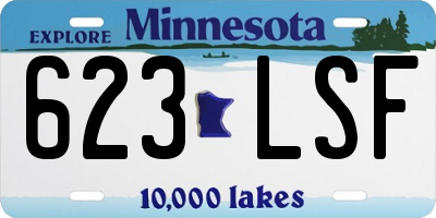 MN license plate 623LSF