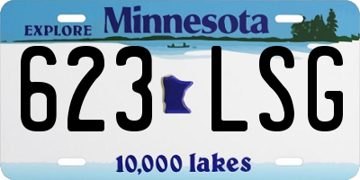 MN license plate 623LSG