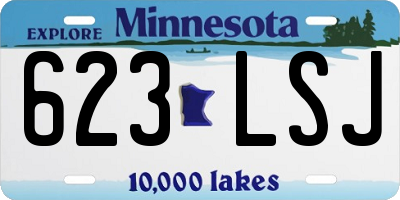 MN license plate 623LSJ