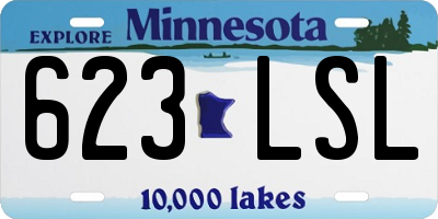 MN license plate 623LSL