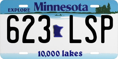 MN license plate 623LSP