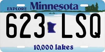 MN license plate 623LSQ