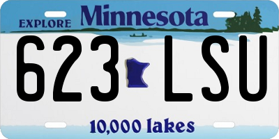 MN license plate 623LSU