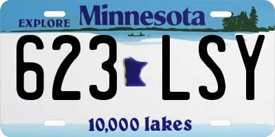 MN license plate 623LSY