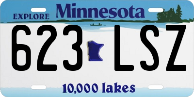 MN license plate 623LSZ