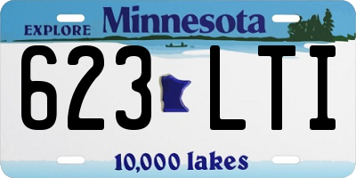 MN license plate 623LTI