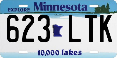 MN license plate 623LTK