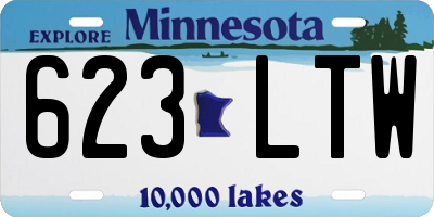 MN license plate 623LTW
