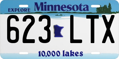 MN license plate 623LTX