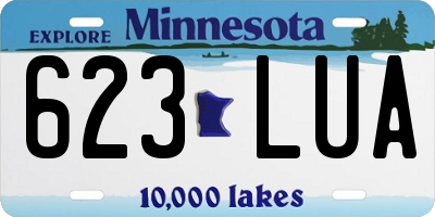 MN license plate 623LUA