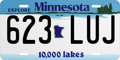 MN license plate 623LUJ