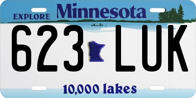 MN license plate 623LUK