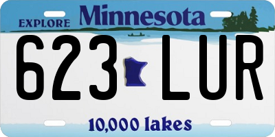 MN license plate 623LUR