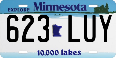 MN license plate 623LUY