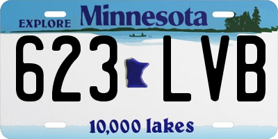 MN license plate 623LVB