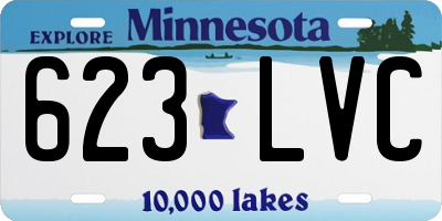MN license plate 623LVC