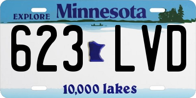MN license plate 623LVD