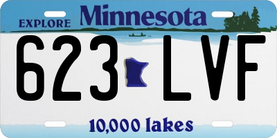MN license plate 623LVF