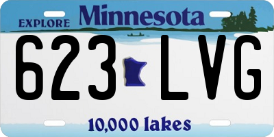MN license plate 623LVG