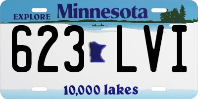 MN license plate 623LVI