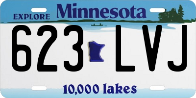 MN license plate 623LVJ