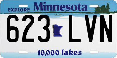 MN license plate 623LVN