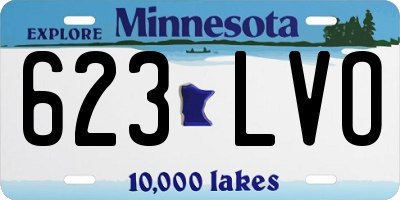 MN license plate 623LVO