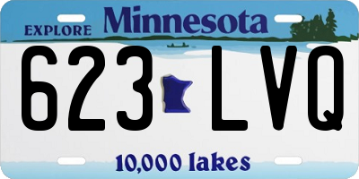MN license plate 623LVQ