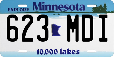 MN license plate 623MDI