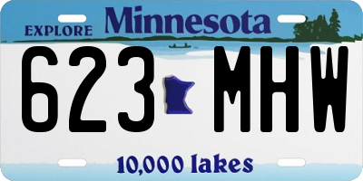 MN license plate 623MHW