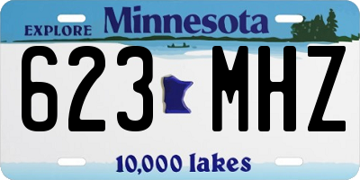 MN license plate 623MHZ
