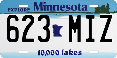 MN license plate 623MIZ