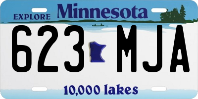 MN license plate 623MJA