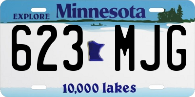 MN license plate 623MJG
