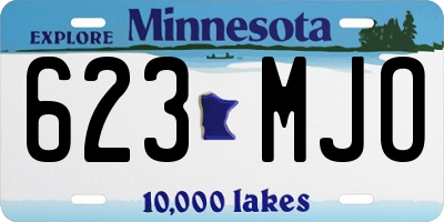 MN license plate 623MJO