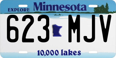 MN license plate 623MJV