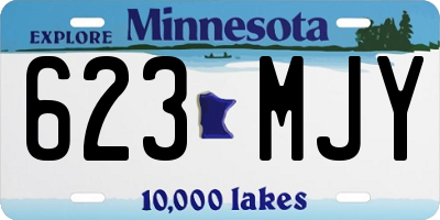 MN license plate 623MJY