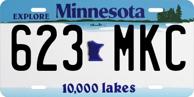 MN license plate 623MKC