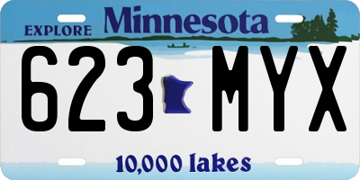 MN license plate 623MYX
