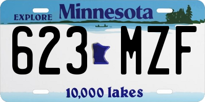 MN license plate 623MZF