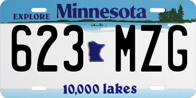 MN license plate 623MZG