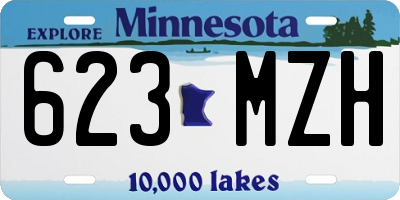 MN license plate 623MZH